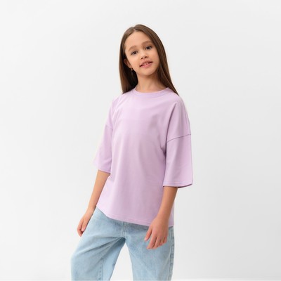 Футболка детская MINAKU: Basic Line, цвет лавандовый, рост 98 см