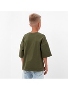 Футболка детская MINAKU: Basic line, цвет хаки, рост 110 см - Фото 5