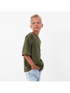 Футболка детская MINAKU: Basic line, цвет хаки, рост 146 см - Фото 4
