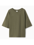 Футболка детская MINAKU: Basic line, цвет хаки, рост 146 см - Фото 9