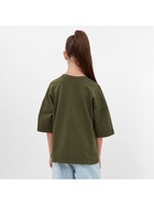 Футболка детская MINAKU: Basic line, цвет хаки, рост 158 см - Фото 8