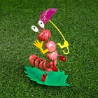 Садовый декор "Гусеница с зонтиком" - фото 10361827