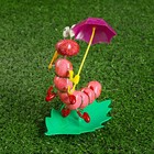 Садовый декор "Гусеница с зонтиком" - Фото 2