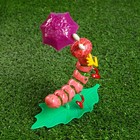 Садовый декор "Гусеница с зонтиком" - Фото 3