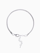 Браслет для шармов «Карабин», основа, цвет серебро, 20 см - Фото 1