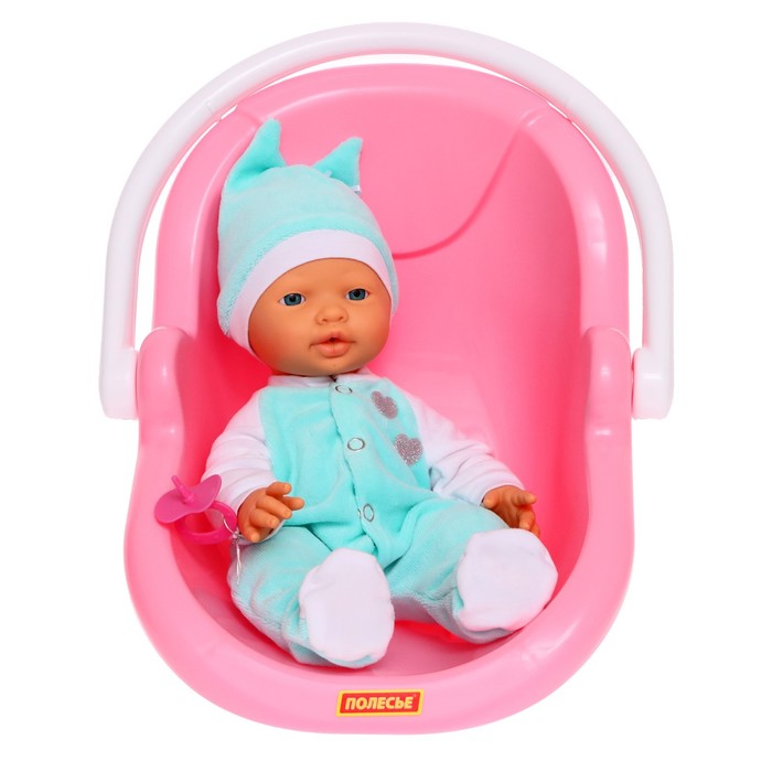 Пупс «Весёлый», 35 см, с соской и переноской 61655