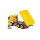 Автомобиль бортовой инерционный «Сити», с ковшом, свет, звук, цвет жёлтый - фото 25431683