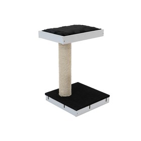 

Настенная полка "Ямакаси" угловая двухуровневая, джут, ковролин, 40х36х59 см, зебра