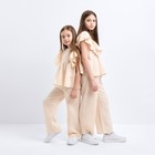 Комплект (блузка и брюки) для девочки MINAKU, бежевый, рост 98 см - Фото 5