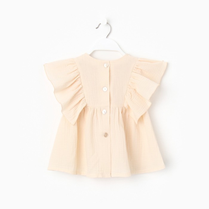 Комплект (блузка и брюки) для девочки MINAKU цвет бежевый, рост 122 см - фото 1926646807