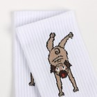 Носки женские, цвет белый/мопс, размер 35-37 - фото 54744791