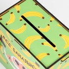 Деревянная копилка для денег «Всё банально», для купюр, монет, 14×14×8 см 9524434 - фото 16544170