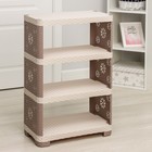 Этажерка напольная «Плетёнка», 4-х секционная, цвет какао - Фото 2