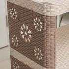 Этажерка напольная «Плетёнка», 4-х секционная, цвет какао - Фото 3