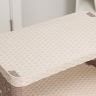 Этажерка напольная «Плетёнка», 4-х секционная, цвет какао - Фото 4