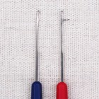 Набор игла-крючок и для поднятия петель, 2 шт, цвет синий/красный - фото 22106618