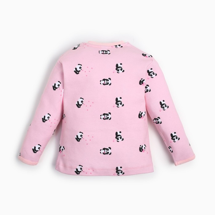 Кофточка для девочки, цвет розовый/панда, рост 68-74 см