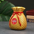 Копилка "Мешок денег, на исполнение желаний" золотая, красная, 15 см - фото 24340362