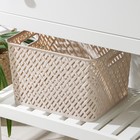 Корзина для хранения «Плетёнка», 35×29×22.5 см, бежевая - Фото 1