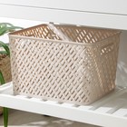 Корзина для хранения «Плетёнка», 35×29×22.5 см, бежевая - Фото 2
