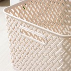 Корзина для хранения «Плетёнка», 35×29×22.5 см, бежевая - Фото 3