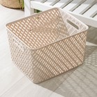 Корзина для хранения «Плетёнка», 35×29×22.5 см, бежевая - Фото 4