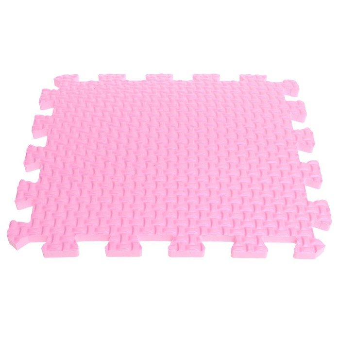 Мягкий пол универсальный, 33 × 33 см, цвет розовый - Фото 1