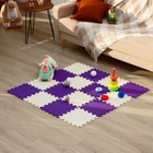 Мягкий пол универсальный, 33 × 33 см, цвет фиолетовый - фото 24426457