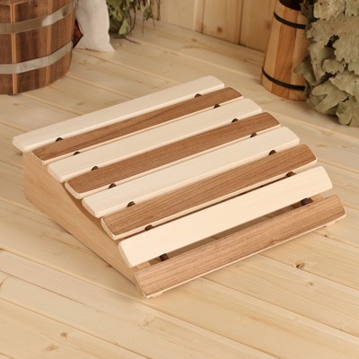 Подголовник для бани и сауны, деревянный, анатомический, «Добропаровъ»