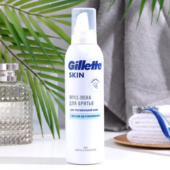 Пена-мусс для бритья Gillette Series 3x Pure & Sensitive Skinguard, 240 мл