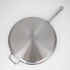 Сковорода Катунь «Общепит», d=40 см, толщина стенок 0.8 мм, дно 3.5 мм, индукция, нержавеющая сталь - Фото 3