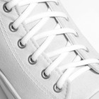 Шнурки для обуви, пара, круглые, с фиксатором, эластичные, d = 5 мм, 100 см, цвет белый - Фото 7