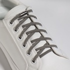 Шнурки для обуви, пара, круглые, с фиксатором, эластичные, d=5 мм, 100 см, серые - Фото 3