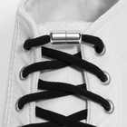 Шнурки для обуви, пара, круглые, с фиксатором, эластичные, d = 5 мм, 100 см, цвет чёрный - Фото 13