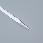 Шнурки для обуви, пара, плоские, с фиксатором, эластичные, 6 мм, 100 см, белые - Фото 4