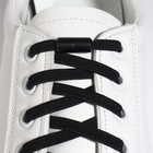 Шнурки для обуви, пара, плоские, с фиксатором, эластичные, 6 мм, 100 см, цвет чёрный - Фото 4