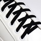 Шнурки для обуви, пара, плоские, с фиксатором, эластичные, 6 мм, 100 см, цвет чёрный - Фото 5