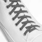 Шнурки для обуви, пара, плоские, с фиксатором, эластичные, 6 мм, 100 см, цвет серый - Фото 4