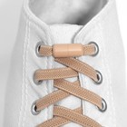 Шнурки для обуви, пара, плоские, с фиксатором, эластичные, 6 мм, 100 см, цвет бежевый - Фото 5