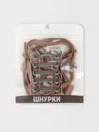 Шнурки для обуви, пара, плоские, с фиксатором, эластичные, 6 мм, 100 см, бежевые - Фото 8