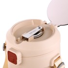 Термос для еды, 1.6 л, до 24 ч, 23×15 см, с широким горлом, 2 контейнера, нержавеющая сталь, бежевый, красный - Фото 6