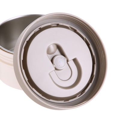 Термос для еды, 1.6 л, до 24 ч, 23×15 см, с широким горлом, 2 контейнера, нержавеющая сталь, бежевый, красный