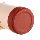 Термос для еды, 1.2 л, 27×15 см, 3 контейнера, складная ложка, нержавеющая сталь, бежевый, красный - Фото 7