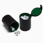 Кожаный стакан для игральных костей, 5 кубиков в комплекте, 7.9×10.2 см - Фото 2