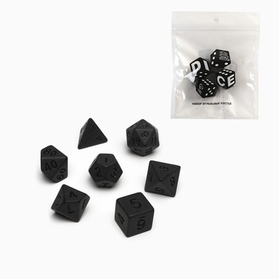 Кости игральные, дайсы для D&D (Dungeons and Dragons, ДнД), «Время игры», 7 шт.