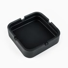 Пепельница силиконовая, квадратная, 8×2.3 см, черная - Фото 2