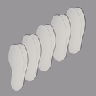 Стельки для обуви, набор - 5 пар, универсальные, влаговпитывающие, р-р RU до 42 (р-р Пр-ля до 43), 27 см, белые - Фото 2