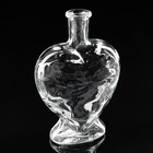 Ваза-бутылка декоративная "Сердце" 12,5х6,5х19 см, без крышки - фото 301840638