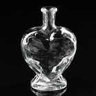 Ваза-бутылка декоративная "Сердце" 12,5х6,5х19 см, без крышки - Фото 2