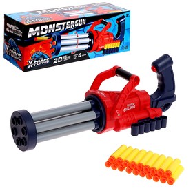 Бластер Monstergun, 20 пуль, стреляет мягкими пулями 9366309